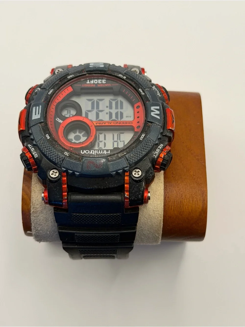 Armitron Sport digital watch (model 40/8284) Black/Red/Orange